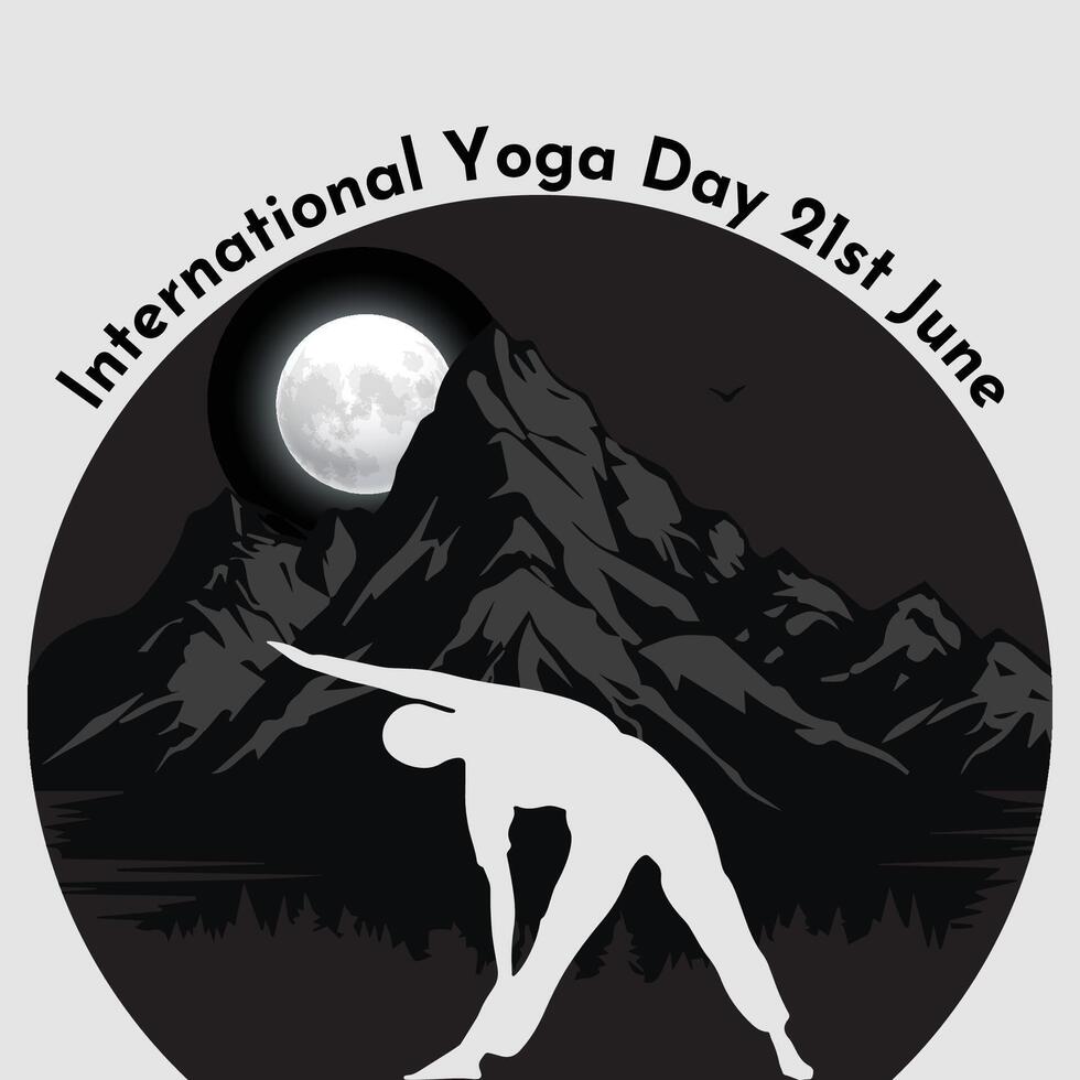 International Yoga Tag 21 .. Juni vektor