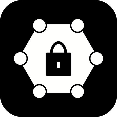 Vektor geschütztes Netzwerk-Symbol