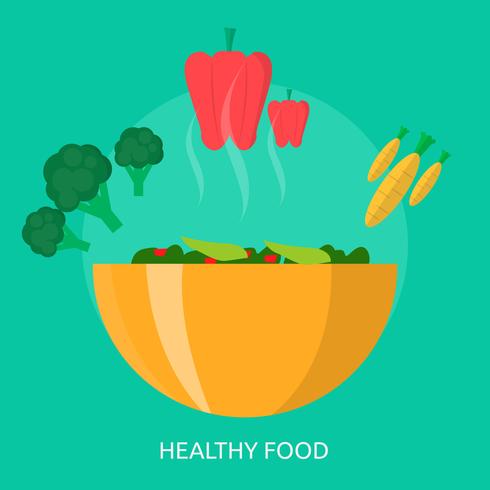 Konzeptionelle Illustration für gesunde Lebensmittel vektor