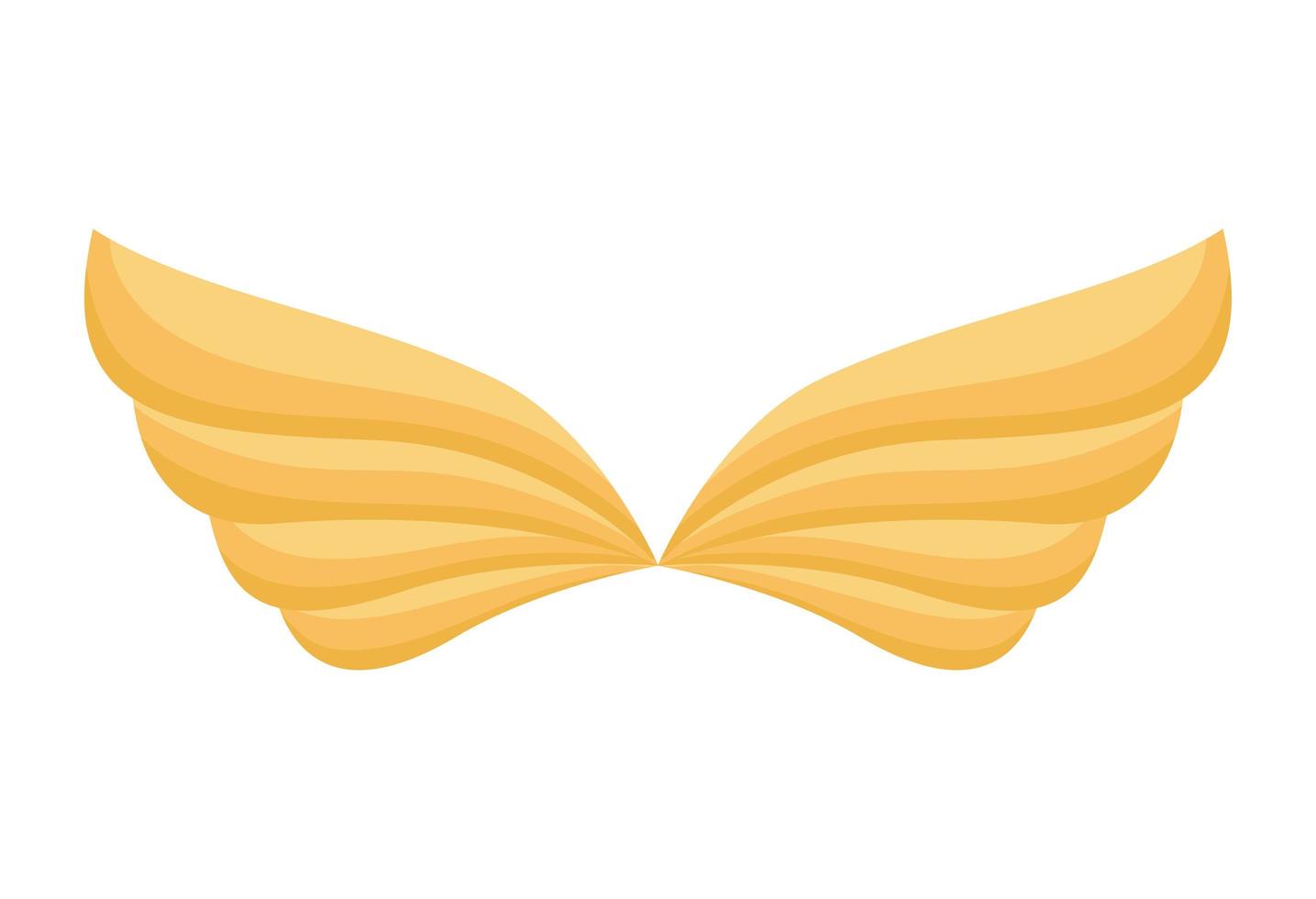 schöne goldene Flügel vektor