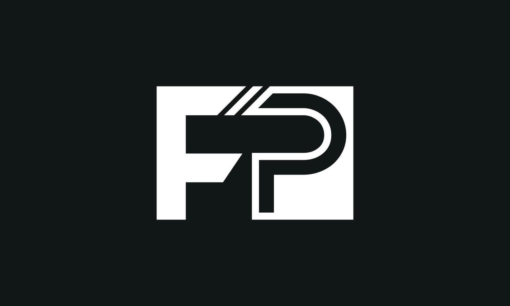första brev fp logotyp design. fp logotyp design. kreativ och modern fp logotyp. proffs vektor