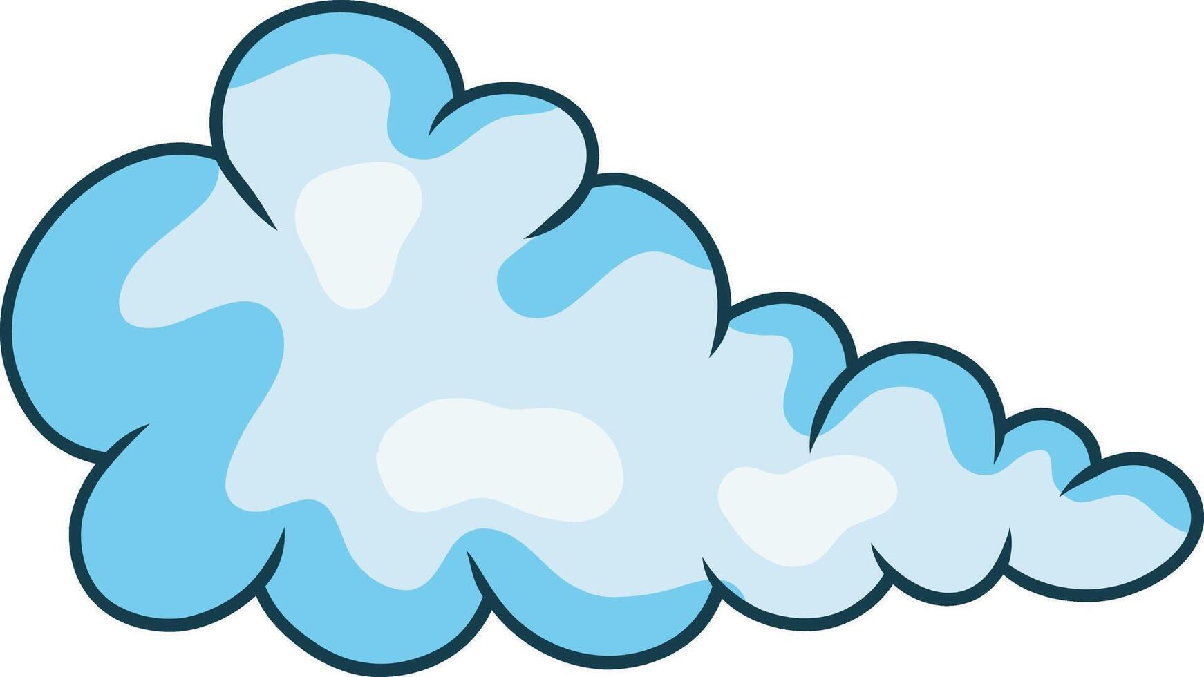 tecknad serie moln på vit bakgrund. isolerat ikon vektor