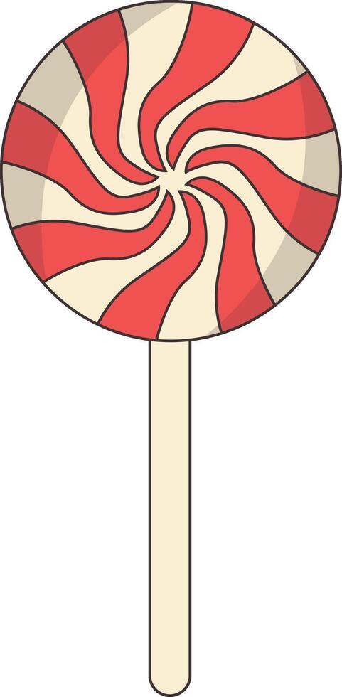 köstlich Süss Süßigkeiten Illustration im eben Karikatur Design vektor