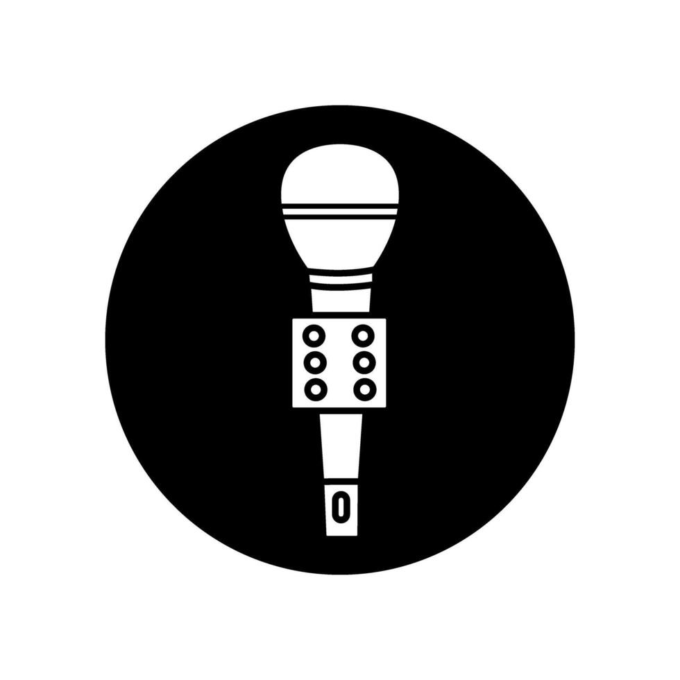 mikrofon ikon . mic illustration tecken. karaoke symbol. audio logotyp. vektor