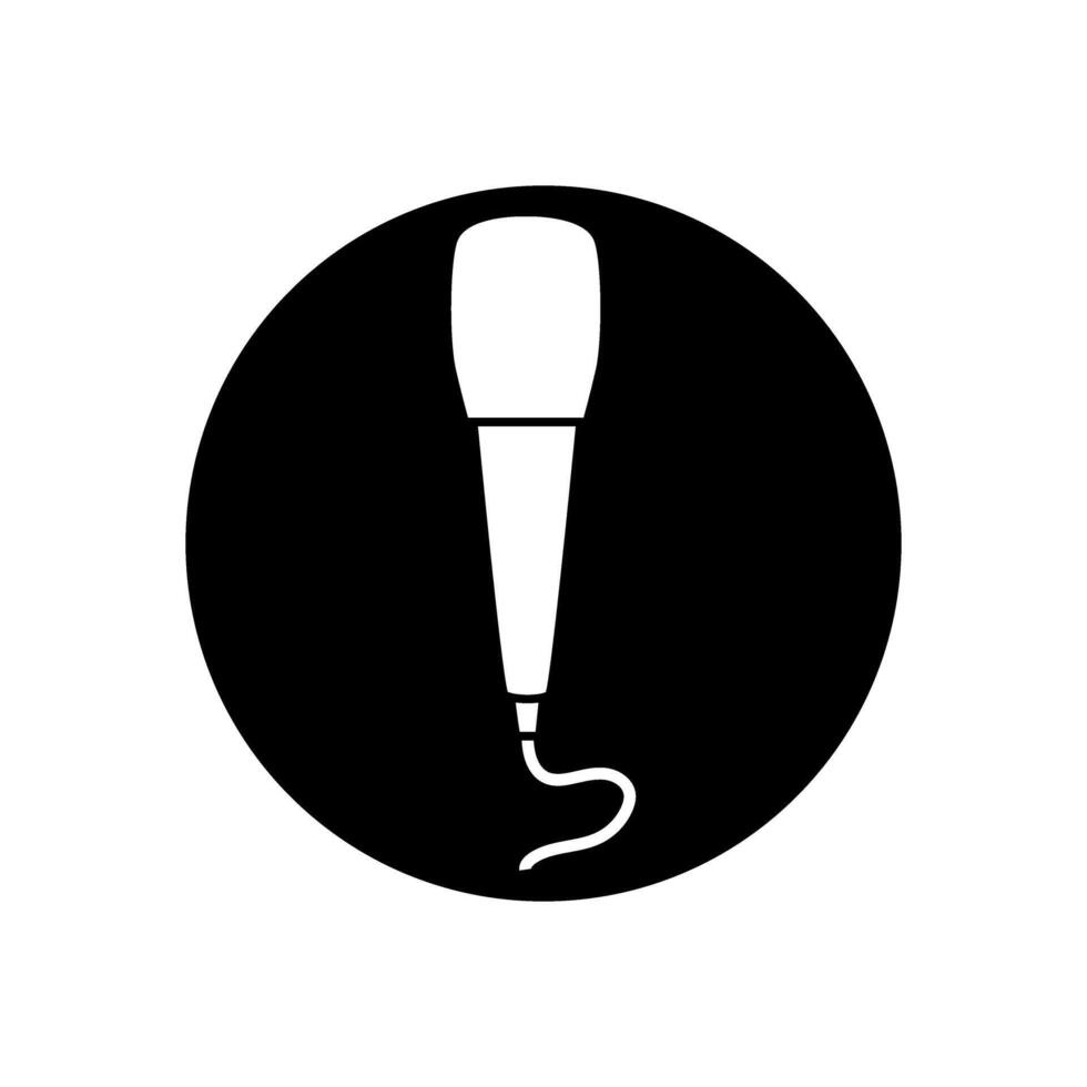 Mikrofon Symbol . mic Illustration unterzeichnen. Karaoke Symbol. Audio- Logo. vektor