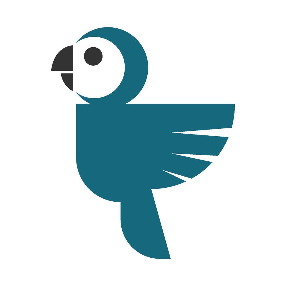 papegoja ikon logotyp design vektor
