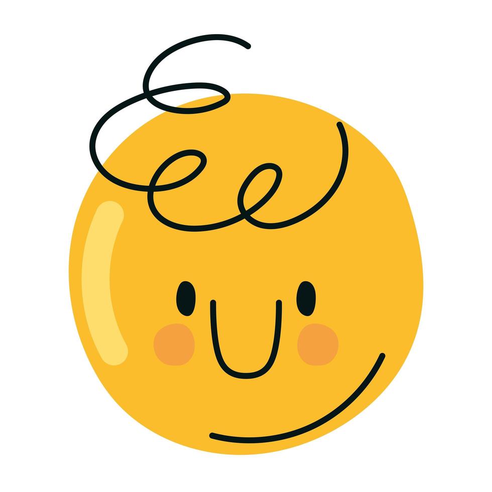 glückliches gelbes Emoji vektor