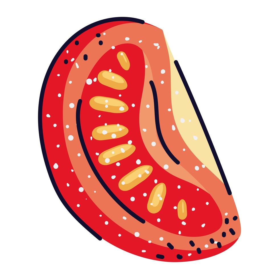 Tomatenscheiben-Design vektor