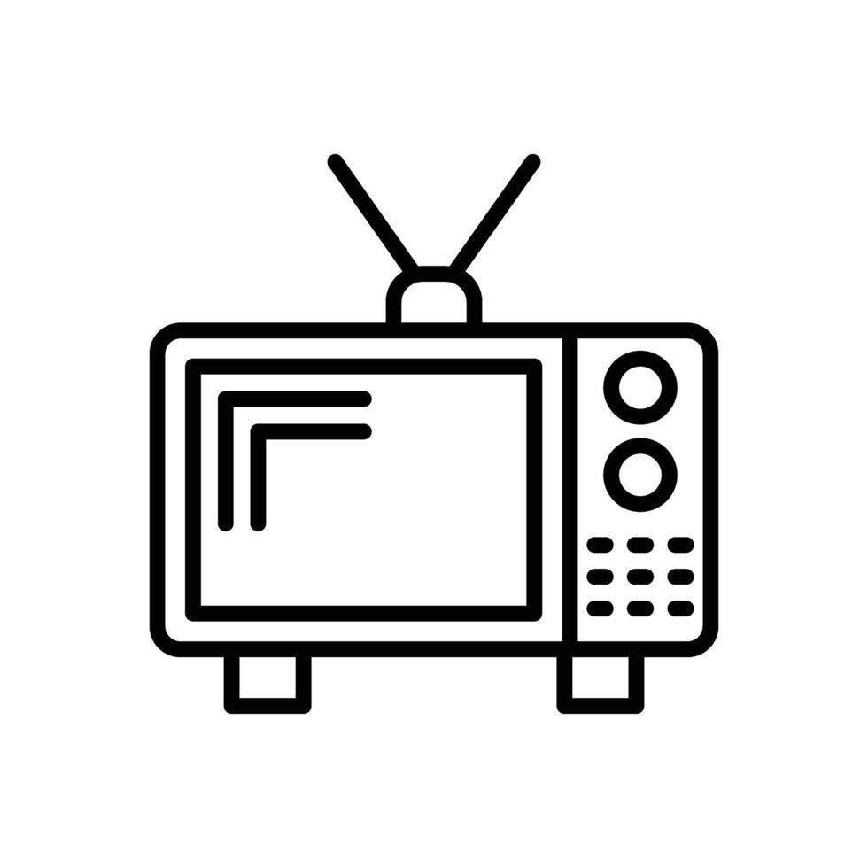 alt Fernseher Linie Symbol Design vektor