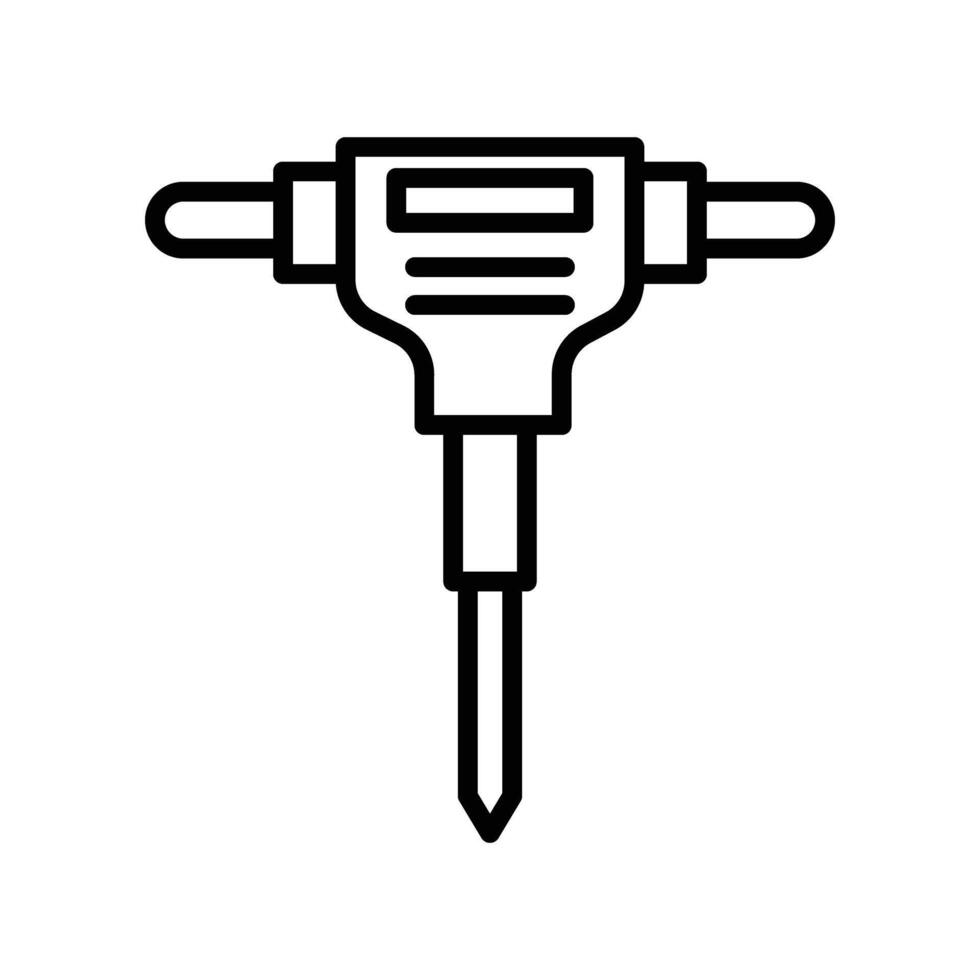 hydraulisch Unterbrecher Linie Symbol Design vektor