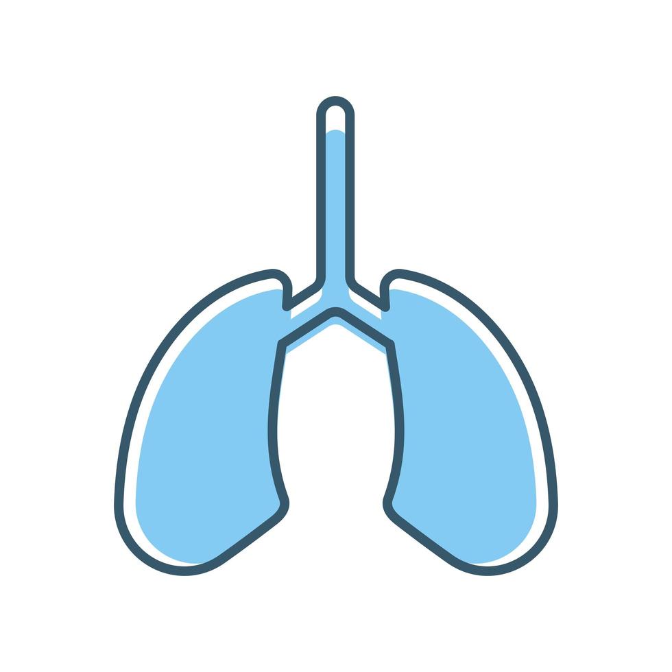 Lunge mit blauer Farbe vektor