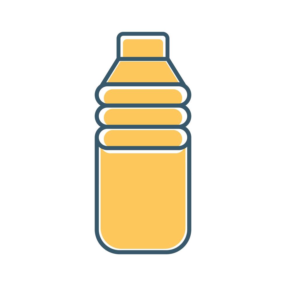 flaska med en gul färg vektor