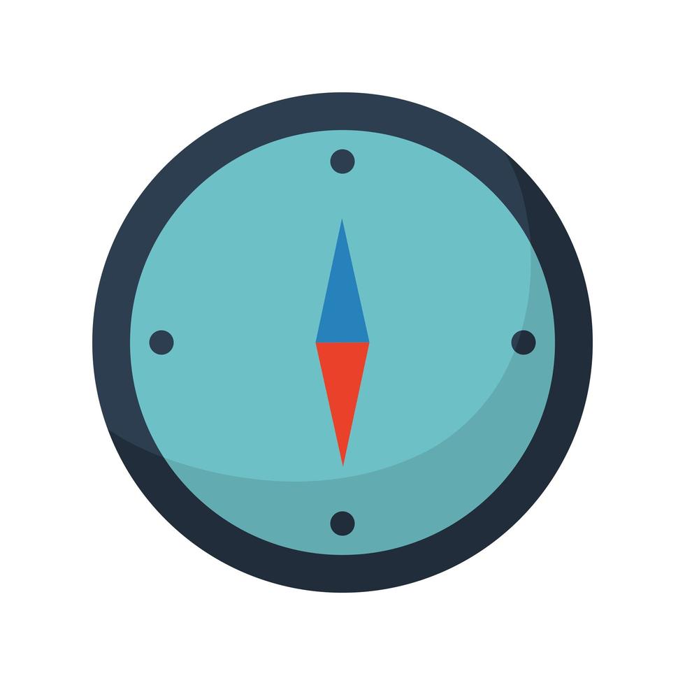 Kompass mit blauer Farbe vektor
