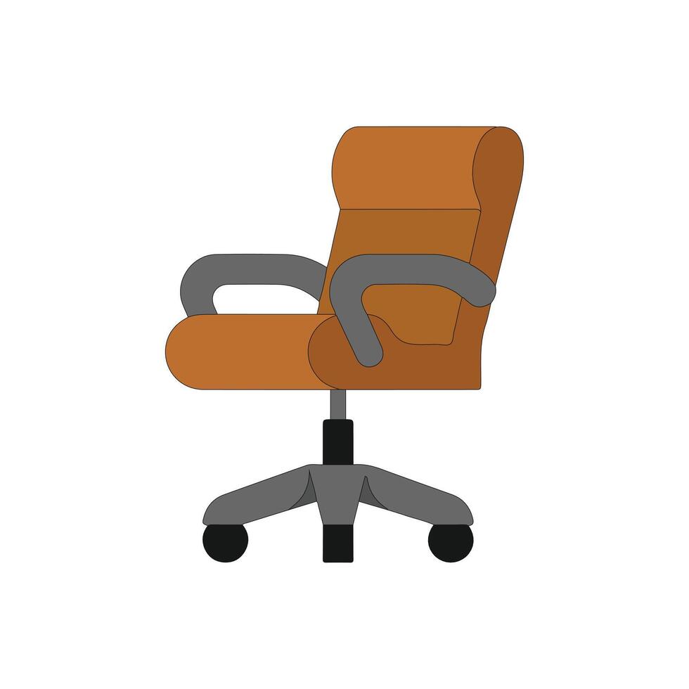 kontor stol. mysigt bekväm kontor stol för inomhus- Plats design. kontor interiör möbel vektor