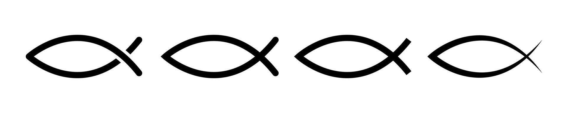 Christian Fisch Symbole. Christian Religion Symbole. Christian Symbol Satz. Christian Fisch Symbole vektor