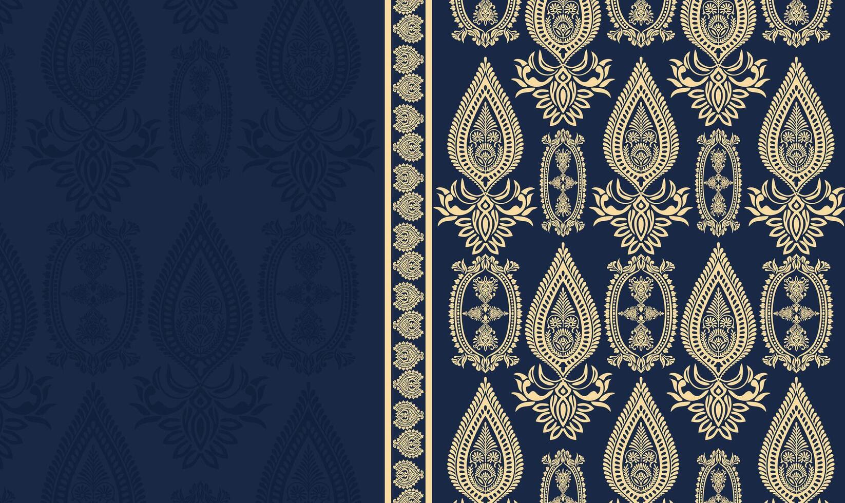 mönster design batik traditionell bakgrund blå vektor