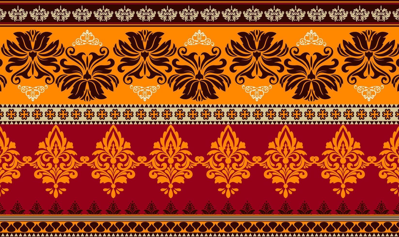 Design Batik traditionell Hintergrund rot Orange vektor