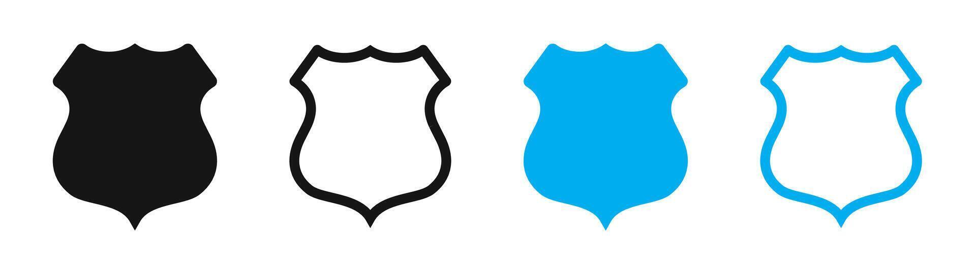 Sheriff Symbole. Polizist Abzeichen. Sheriff Abzeichen. Sheriff Symbol Satz. vektor