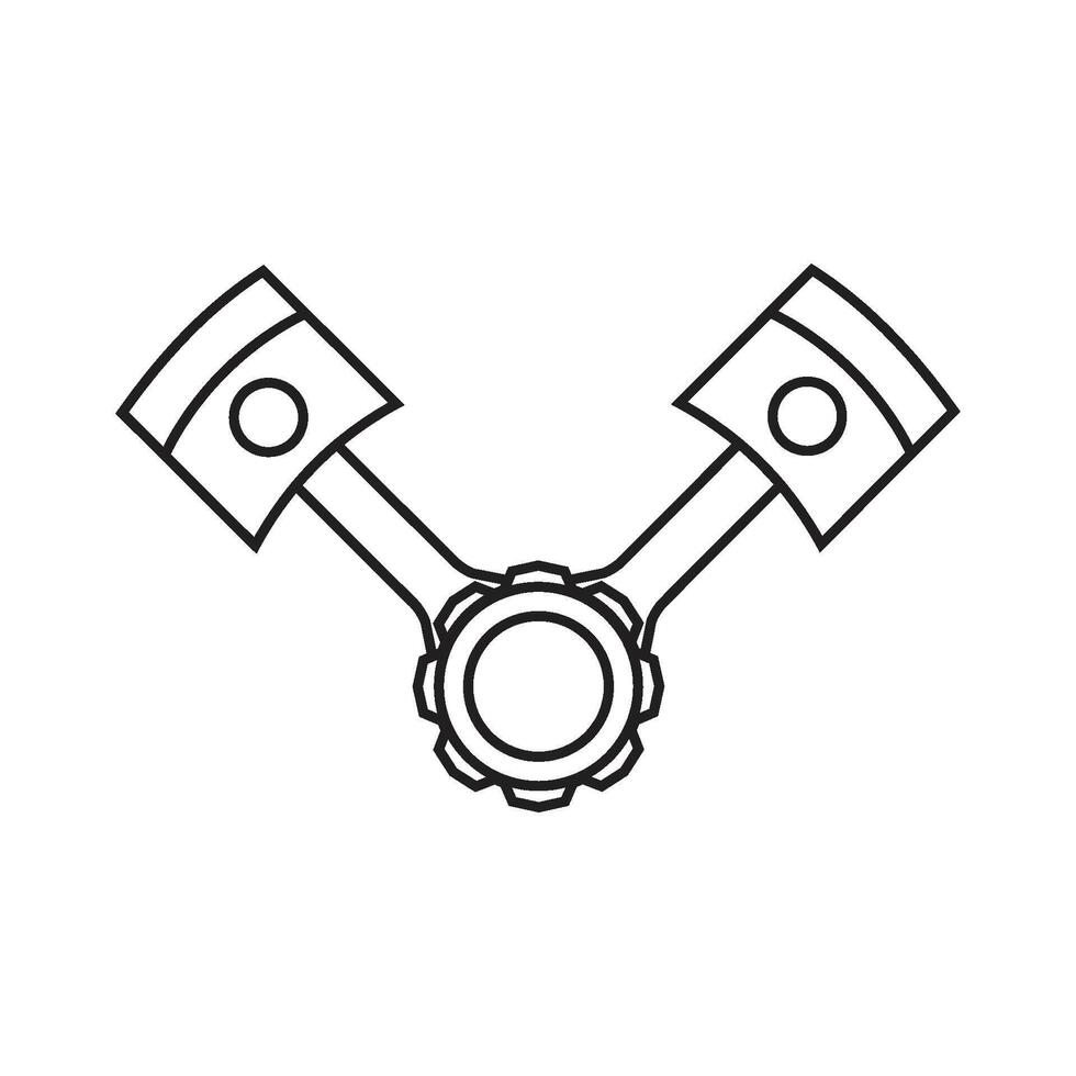 Kolben Symbol Logo vektor