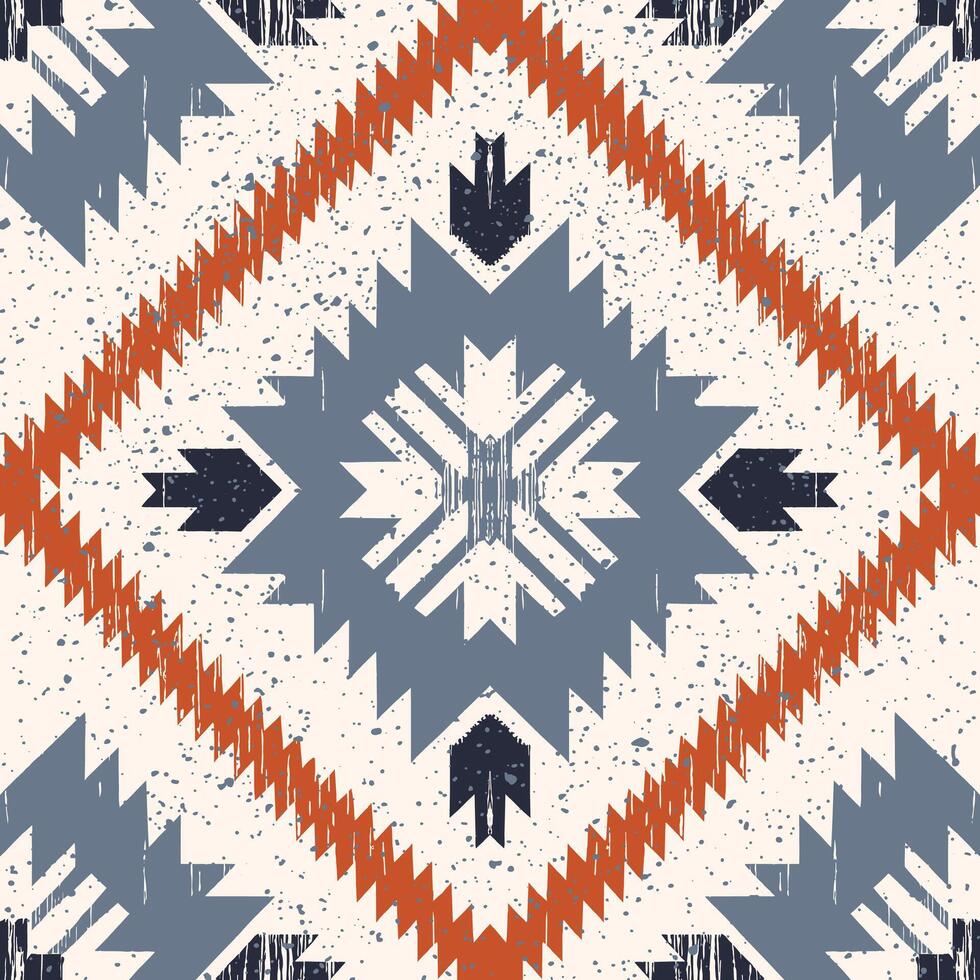 etnisk abstrakt ikatkonst. sömlösa mönster i tribal, folklig broderi och mexikansk stil. Aztekisk geometrisk konst prydnadstryck.design för matta, tapeter, kläder, omslag, tyg, omslag, textil vektor