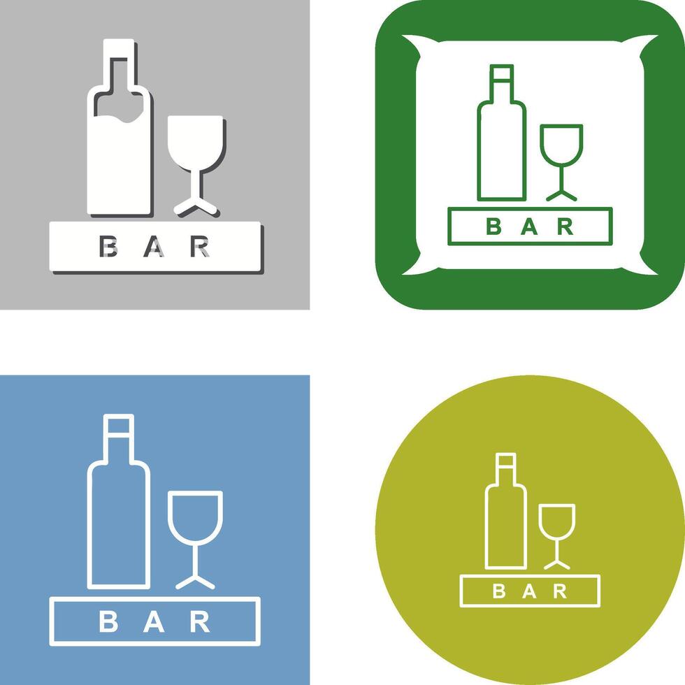 einzigartig Bar Zeichen Symbol Design vektor