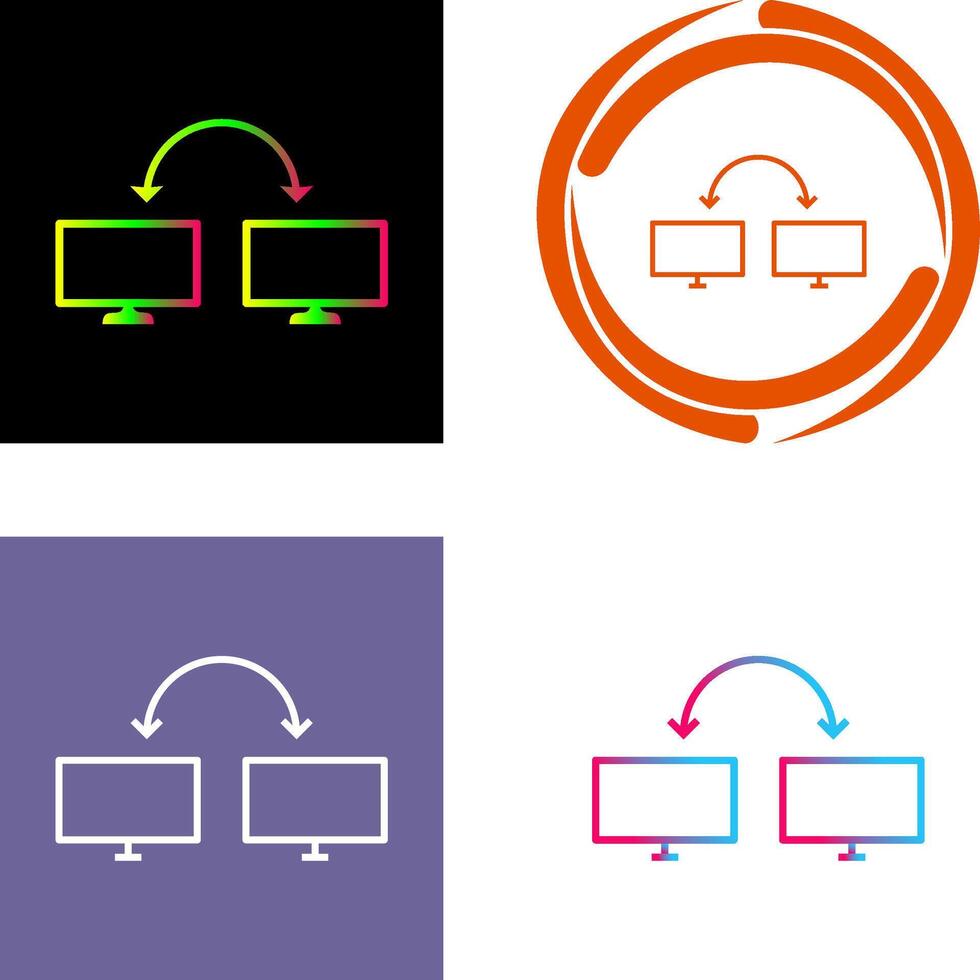 einzigartig in Verbindung gebracht Systeme Symbol vektor