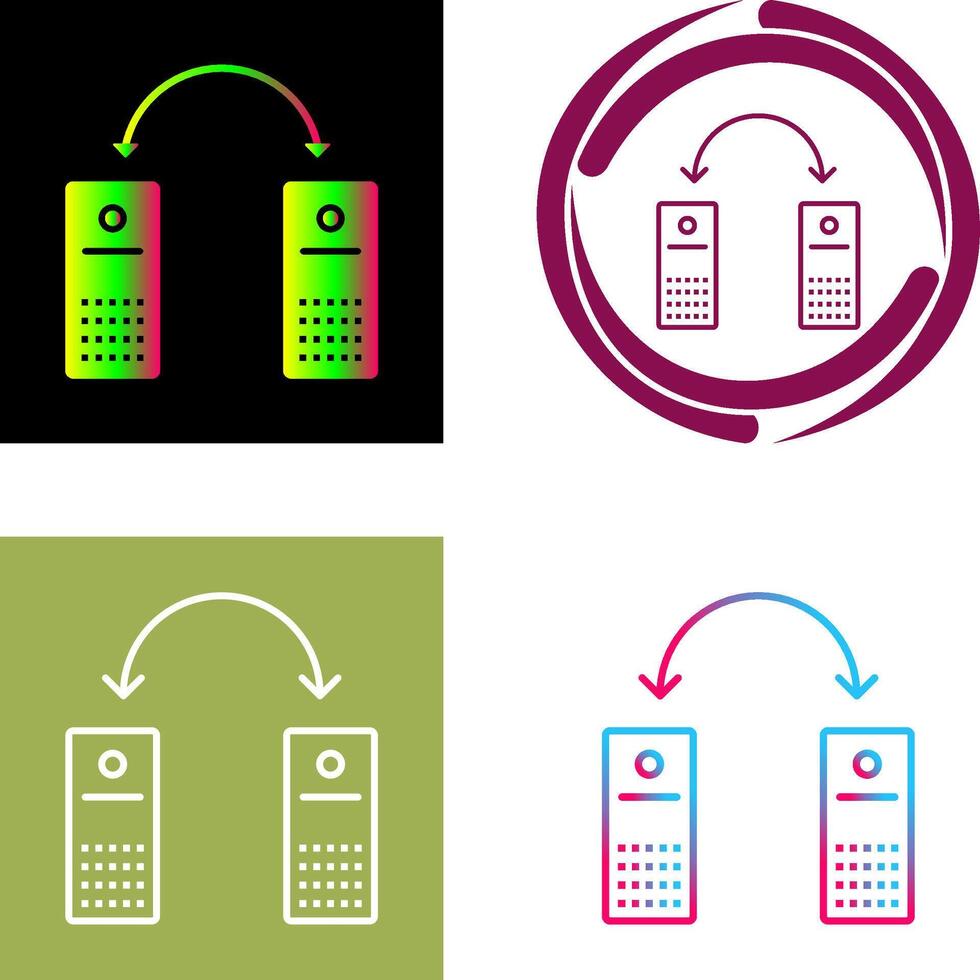 einzigartig in Verbindung gebracht Systeme Symbol vektor