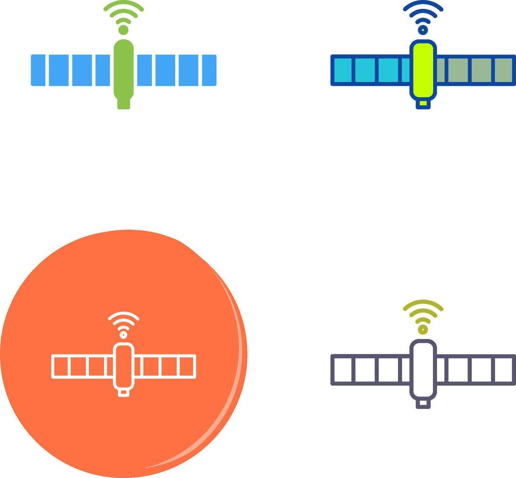 einzigartig Satellit Symbol Design vektor