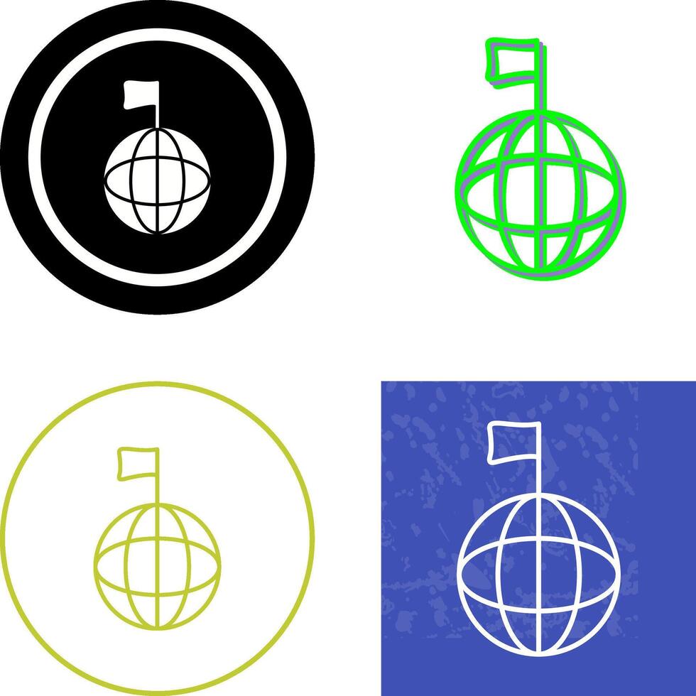 einzigartig global Signale Symbol Design vektor