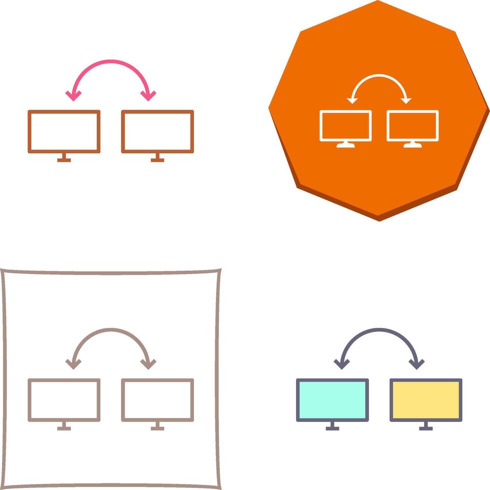 einzigartig in Verbindung gebracht Systeme Symbol Design vektor