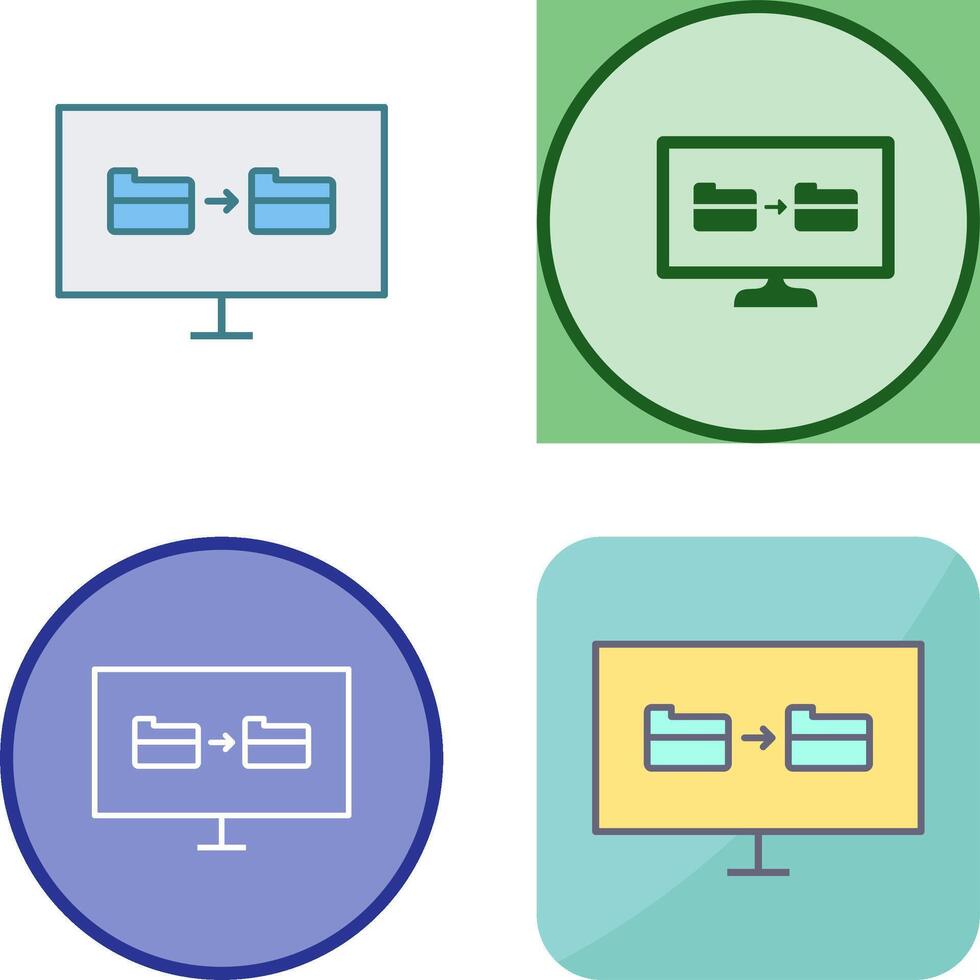 einzigartig Datei Teilen Symbol Design vektor