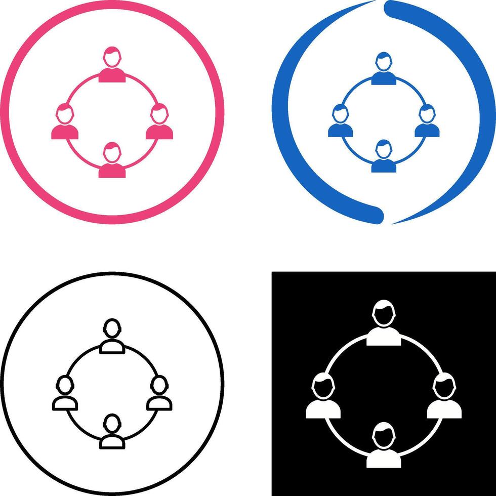 unik nätverk grupp ikon design vektor