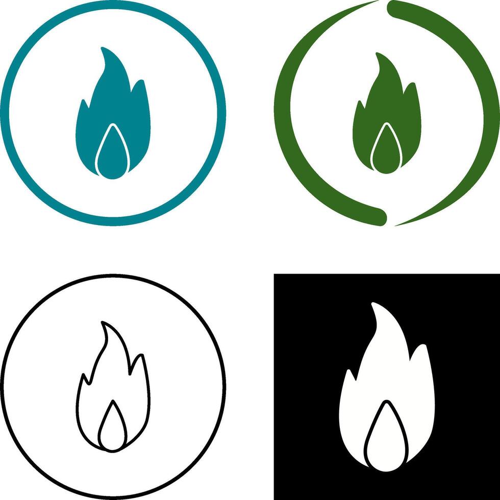 einzigartig Feuer Symbol Design vektor