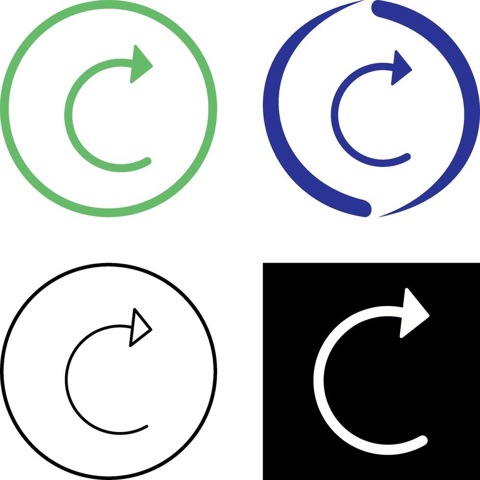 einzigartig neu laden Symbol Design vektor