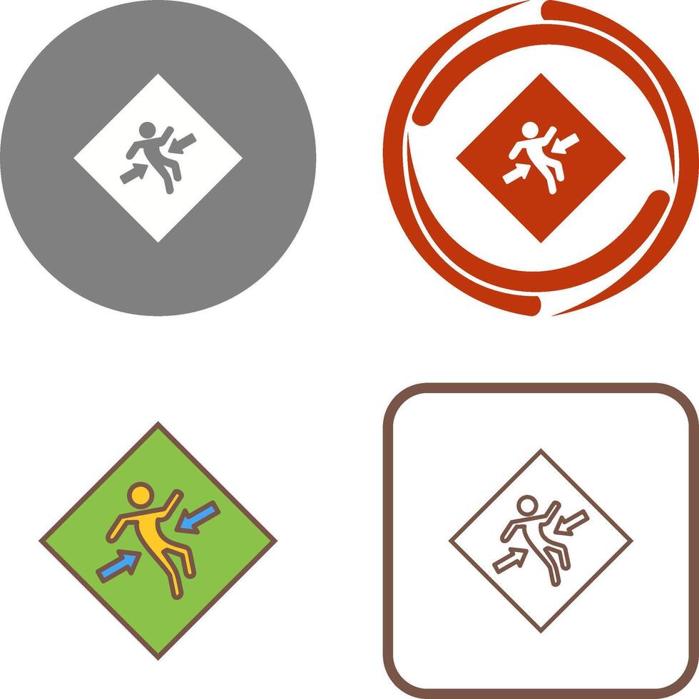 zerquetschen Zone Symbol Design vektor