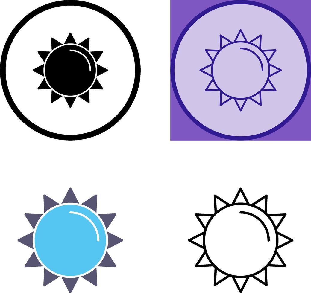 Sonne-Icon-Design vektor