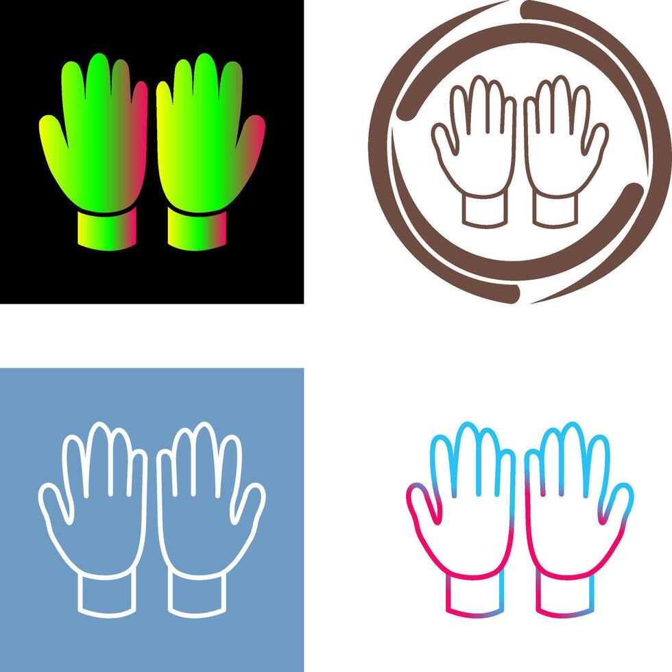 Gartenarbeit Handschuhe Symbol Design vektor