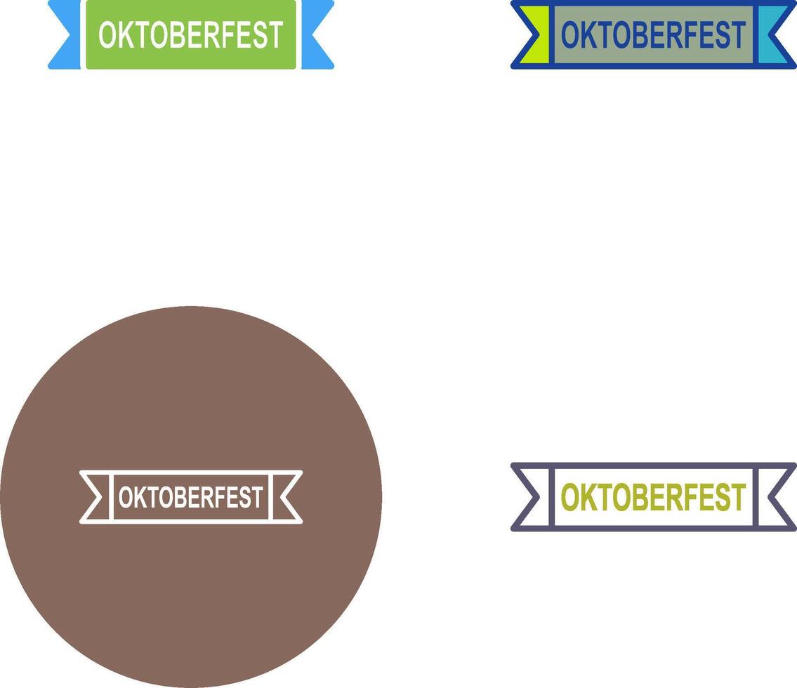 oktoberfest baner ikon design vektor