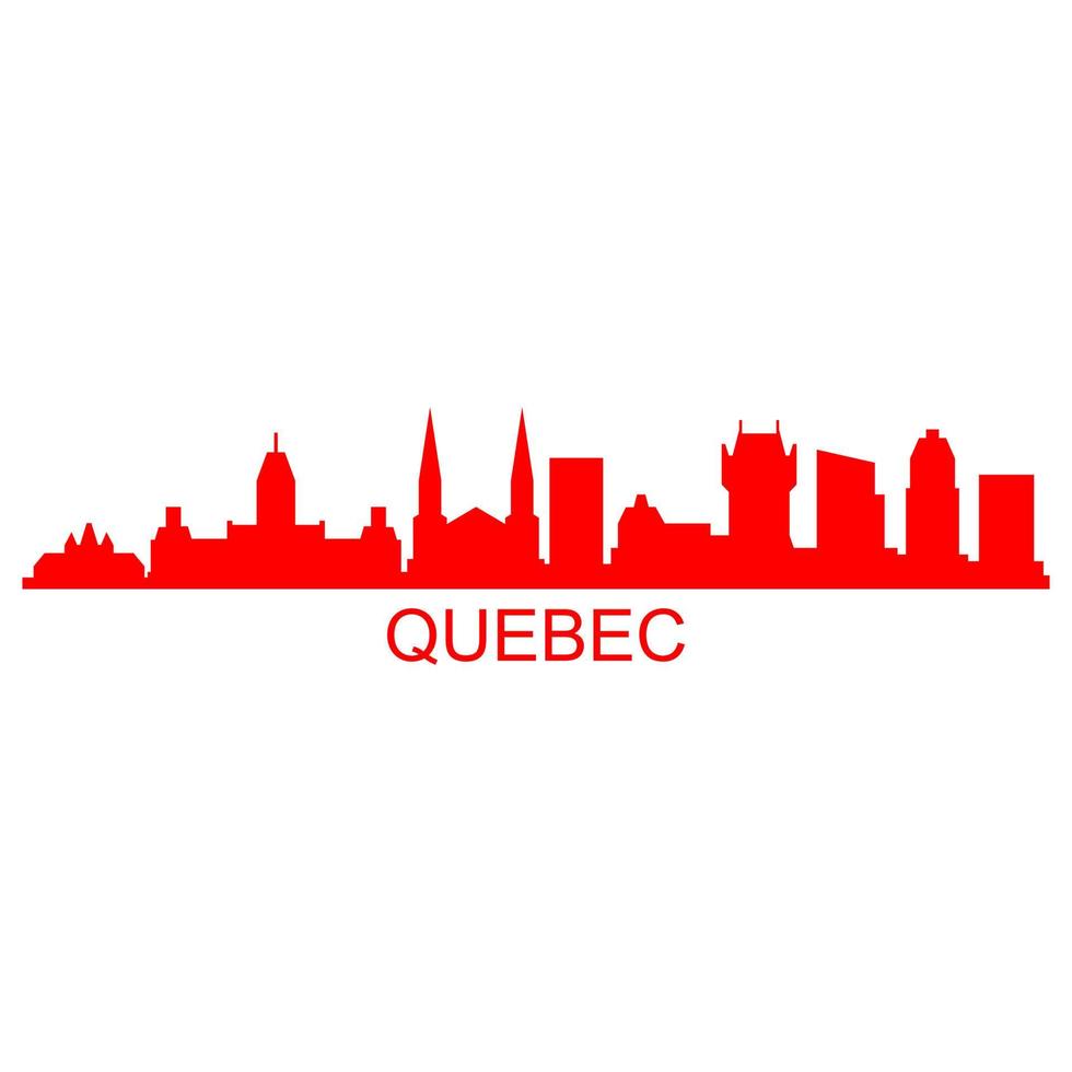 quebec skyline på vit bakgrund vektor