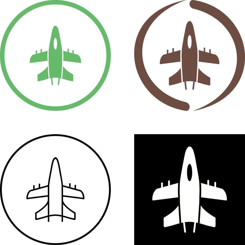 Militär- Flugzeug Symbol Design vektor