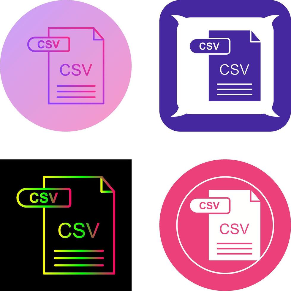 csv ikon design vektor