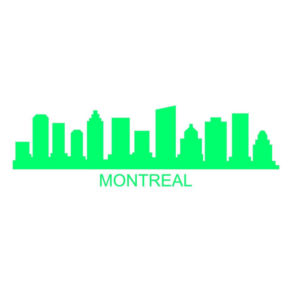 Skyline von Montreal auf weißem Hintergrund vektor
