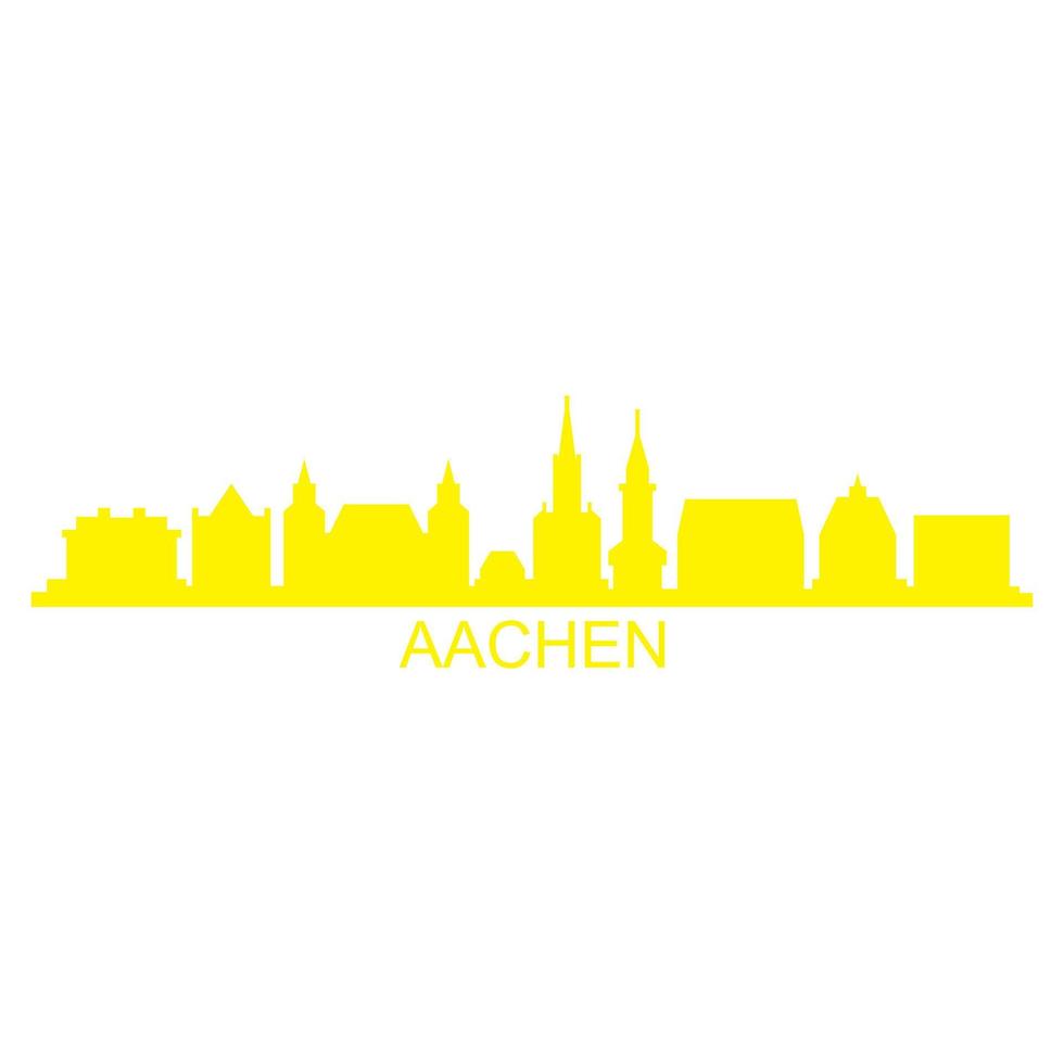 aachen skyline på vit bakgrund vektor