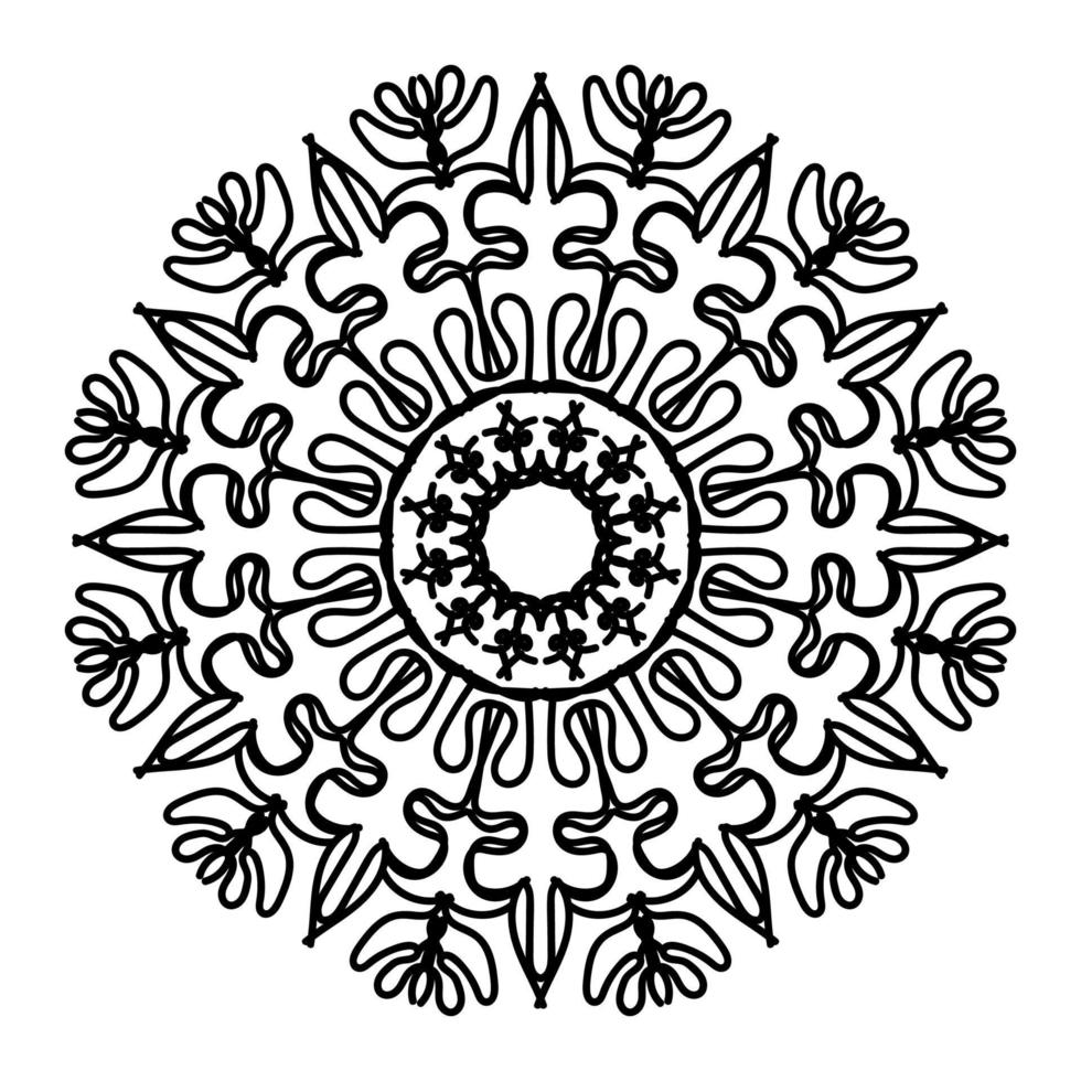 Kreismuster in Form eines Mandalas für Henna vektor