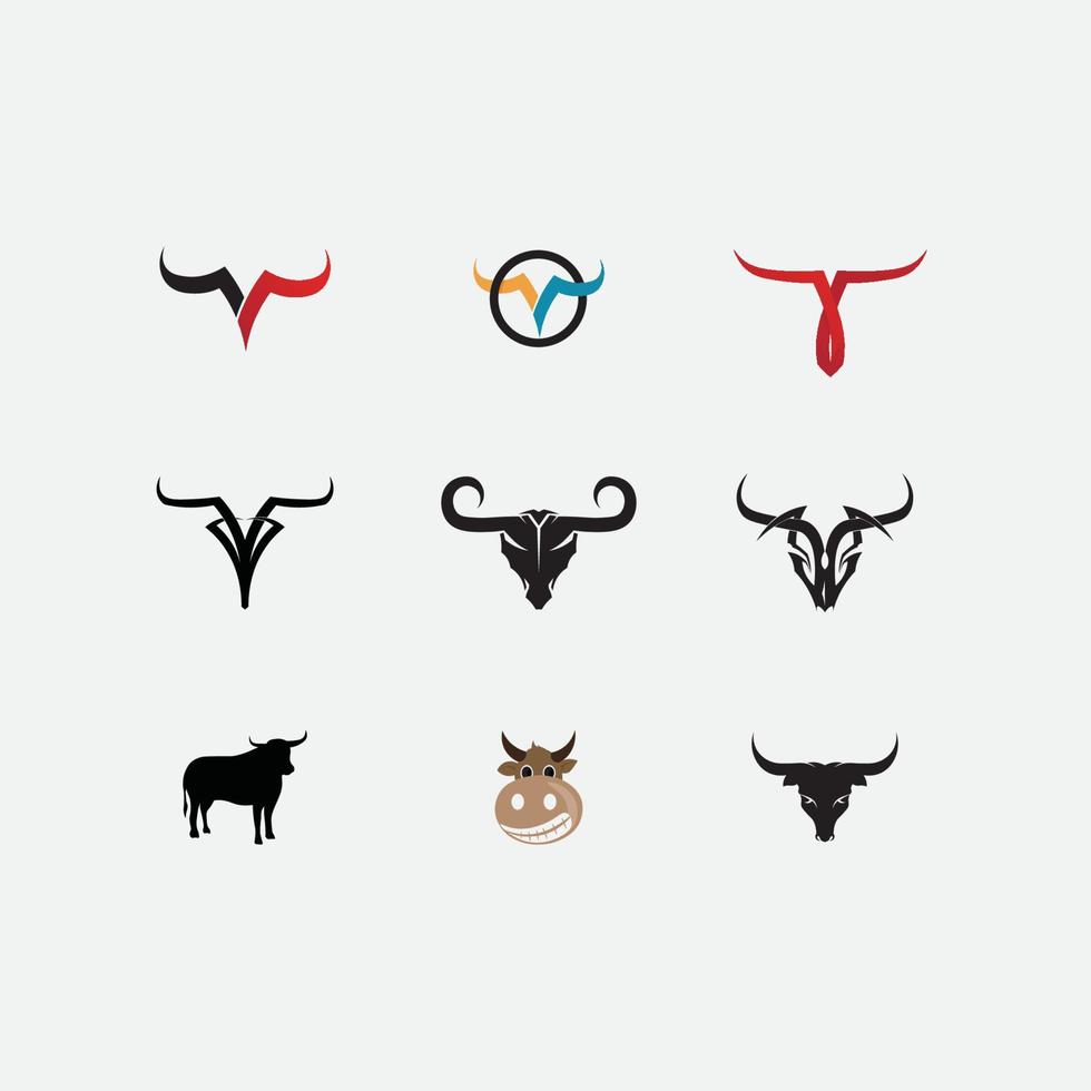 bull buffalo head ko djur maskot logo design vektor för sport horn buffalo djur däggdjur huvud logo vilda matador