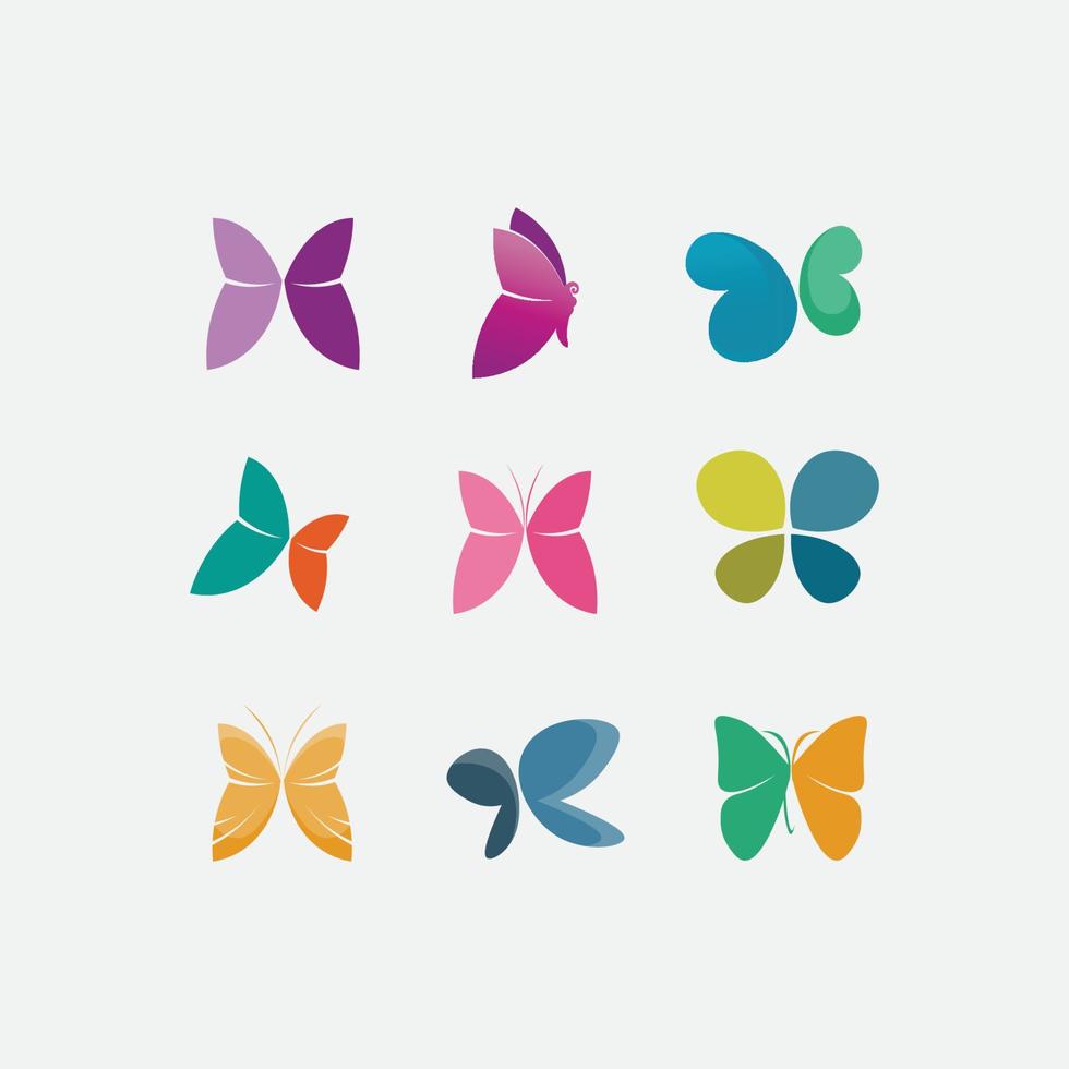 Vektor-Schmetterling konzeptionelle einfache, bunte Symbol. Logo. Vektor-Illustration vektor