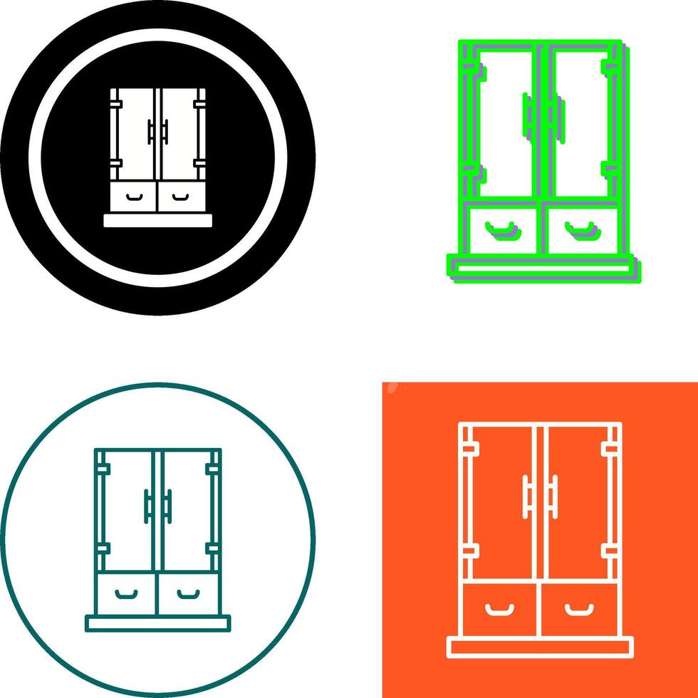 Kabinett Schublade Symbol Design vektor