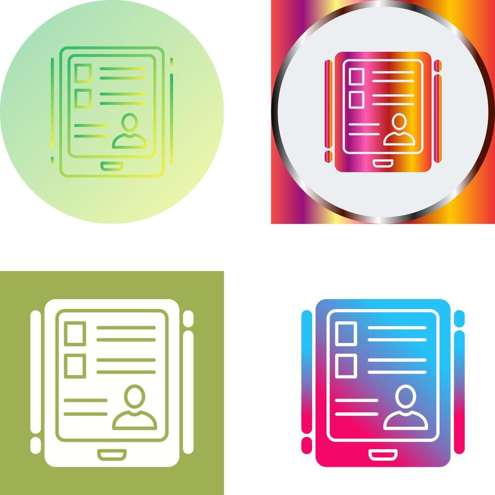 Tablet-Icon-Design vektor