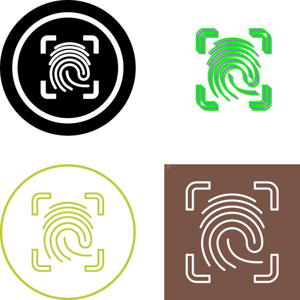 Fingerabdruck-Icon-Design vektor