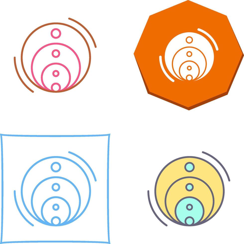 venn Diagramm Symbol Design vektor